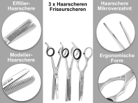 Haarscheren Set Effilierschere Friseurschere Modellierschere ICE-Tempered