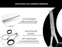 Haarscheren Set 5 Zoll+ Effilierer Solingen Haar-Ausdnner Friseurschere