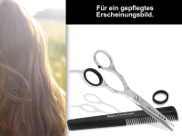 2-Teiliges Set Edelstahl Haarschere ERGO 7 Zoll, 17.78 cm mit Mikroverzahnung + Kamm Rostfrei