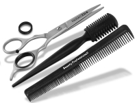 3-Teiliges ERGO Haarscheren Set 5.5 Zoll 13.97 cm mit Mikroverzahnung + Effilierer Solingen + Kamm