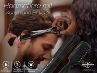 3-Teiliges ERGO Haarscheren Set 5.5 Zoll 13.97 cm mit Mikroverzahnung + Effilierer Solingen + Kamm