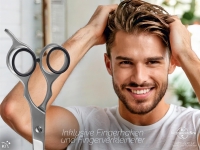 3-Teiliges ERGO Haarscheren Set 5.5 Zoll 13.97 cm mit Mikroverzahnung + Effilierer Solingen + Kamm