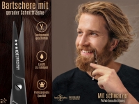 Haarschere Friseurschere Bartschere mit Mikroverzahnung 5 Zoll 12,7 cm Schwarz