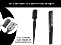 4-Teiliges Haarscheren Set 6 Zoll Haarschere + Modellier-Effilierschere + Effilierer Solingen + Kamm