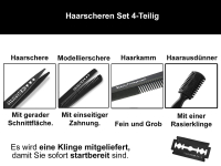 Haarscheren Set 5.5 Zoll mit Modellierschere, Kamm und Effilierer