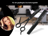 Schwarze Modellierschere Effilierschere Ausdnn-Haarschere mit einseitiger Zahnung 6  15.24 cm