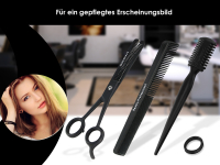 3er Set Haarpflege Effilierschere + Effilierkamm Solingen + Haarkamm