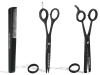 Friseurscheren-Set Modellierschere und Haarschere + Kamm