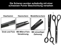 Friseurscheren-Set Modellierschere und Haarschere + Kamm