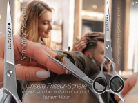 Friseurschere Bartschere 5 Zoll + Effilierkamm aus Solingen