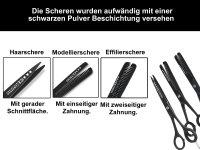 Friseurscheren Set 3-Teilig Haarschere Effilierschere Modellierschere 5.5 Zoll
