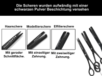 3er Haarscheren Set Friseurschere + Modellierschere + Effilierschere 5.5 + 6 Zoll