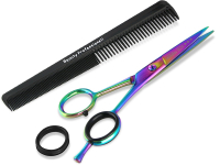 Haarscheren-Set Friseurschere Bartschere mit Mikroverzahnung 12.7cm inkl. Kamm