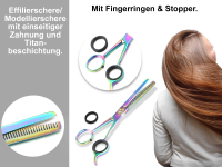 Modellierschere Friseurschere titanbeschichtet 5,5 Zoll