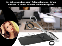 Haarschere Friseurschere Edelstahl Rostfrei mit Etui 17 cm