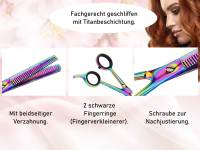 Effilierschere Titan Edelstahl Rostfrei 16,5 cm