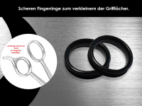 Ersatz Fingerringe in Schwarz fr Haarscheren und Friseurscheren mit 2 cm Innendurchmesser