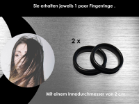Ersatz Fingerringe in Schwarz fr Haarscheren und Friseurscheren mit 2 cm Innendurchmesser