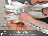 Pfotenschere Fellschere Hunde-Haarschere mit Mikroverzahnung und gebogener Schnittflche 11,5 cm Easy Glide