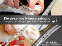 Pfotenschere Fellschere Hunde-Haarschere mit Mikroverzahnung und gebogener Schnittflche 11,5 cm Easy Glide