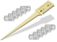 Effilierer Ausdnn Kamm Effiliermesser Haarpflege zum Ausdnnen und Schneiden von Haaren mit 10 Ersatzklingen