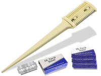 Effiliermesser Effilierer Haar Messer zum Ausdnnen und Schneiden von Haaren mit 100 Ersatzklingen