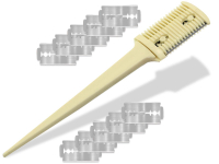 Effiliermesser Effilierer Haar Messer zum Ausdnnen und Schneiden von Haaren mit 100 Ersatzklingen