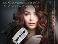 Effiliermesser Effilierer aus Solingen zum Ausd�nnen und Schneiden von Haaren mit 100 Ersatzklingen