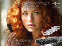Effiliermesser Effilierer aus Solingen zum Ausd�nnen und Schneiden von Haaren mit 100 Ersatzklingen