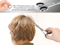 Premium Friseurschere Haarschere mit Mikroverzahnung mit Aufbewahrungs-Etui