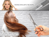 Effilierschere Haarschere mit Etui - Friseurschere zum ausdnnen der Haare - Ausdnnschere fr jedes Haar 2-Seitig gezahnt