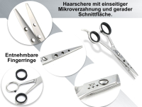 Friseurschere 12,7 cm mit einseitiger Mikroverzahnung