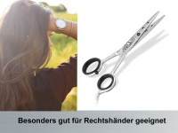 Friseurschere 12,7 cm mit einseitiger Mikroverzahnung
