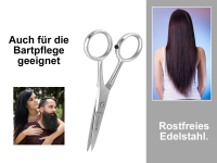 Kleine Haarschere Bartschere 10,5 cm Edelstahl Rostfrei