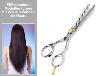 Haarschere Modellierschere Edelstahl Rostfrei mit Hochglanz Finish