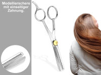 Modellierschere Friseurschere einseitige Zahnung 14,5 cm