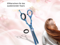 Effilierschere Haarschere 2-seitig gezahnt Friseurschere aus rostfreiem Edelstahl zum Ausdnnen der Haare