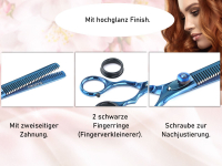 Effilierschere Haarschere 2-seitig gezahnt Friseurschere aus rostfreiem Edelstahl zum Ausdnnen der Haare