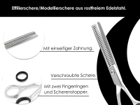 Friseurschere Modellierschere 15,8 cm zum Ausdnnen und Modellieren der Haare