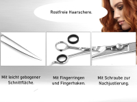 Haarschere Friseurschere 22 cm mit Hochglanz Finish