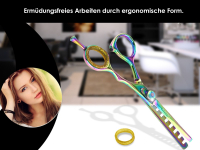 Modellierschere Haarschere 16 cm zum Ausdnnen und Modellieren von Haaren