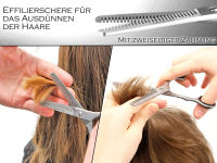 Profi Friseurschere Effilierschere Modellierschere Edelstahl Rostfrei Haarschneideschere mit Scharfer Schneide fr ein perfekten Haarschnitt 6,5 Zoll