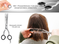 Profi Friseurschere Effilierschere Modellierschere Edelstahl Rostfrei Haarschneideschere mit Scharfer Schneide fr ein perfekten Haarschnitt 6,5 Zoll