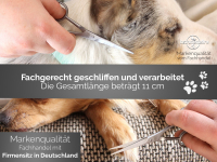 Fellschere Pfotenschere Solingen Made in Germany Hundeschere 11 cm Hundehaarschere mit einseitiger Mikroverzahnung Haarschere aus Rostfreiem Edelstahl zur optimalen Fellpflege fr Hunde und Katzen