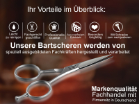 Bartschere aus Solingen Haarschere mit einseitiger Mikroverzahnung Made in Germany Nasenhaarschere Schnurrbartschere fr die optimale Bartpflege
