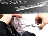 Effilierschere aus Solingen Haarschere Friseur Schere Made in Germany mit Zweiseitiger Zahnung