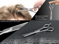 Effilierschere aus Solingen Haarschere Friseur Schere Made in Germany mit Zweiseitiger Zahnung