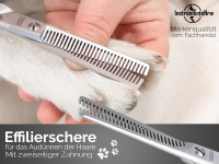 Fellschere aus Solingen Effilierschere Hunde-Schere mit 2-Seitiger Zahnung Ausdnnschere Made in Germany Fell Haarschere fr Hunde Katzen