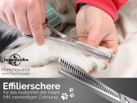 Fellschere aus Solingen Effilierschere Hunde-Schere mit 2-Seitiger Zahnung Ausdnnschere Made in Germany Fell Haarschere mit Scharfem Schnitt fr Hunde Katzen