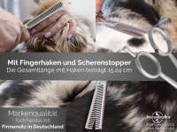 Fellschere aus Solingen Effilierschere Hunde-Schere mit 2-Seitiger Zahnung Ausdnnschere Made in Germany Fell Haarschere mit Scharfem Schnitt fr Hunde Katzen